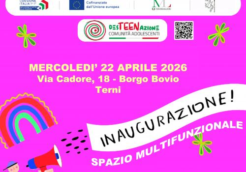 A Terni inaugura “DesTEENazione”: un nuovo spazio per adolescenti e comunità